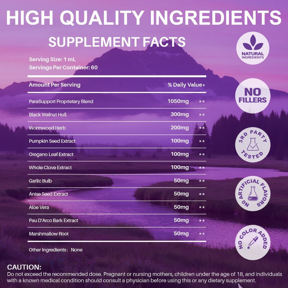 Herbal Supplements with Megneta Label, Black Walnut Clove Garlic Turmeric Pumpkin Seed Oregano Drops — image 2