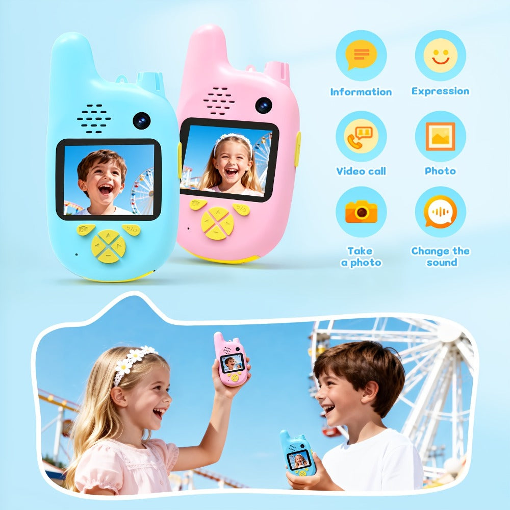 Walkie Talkies, Kids Video 2 Pack Video Call, Voice Changer & Dual Camera, Long Range Outdoor Toy — image 5