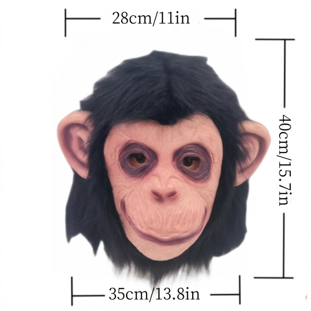 Costume Accessories Full-Head Gorilla Mask with Two Latex Animal Face Styles for Costume Wear — image 3