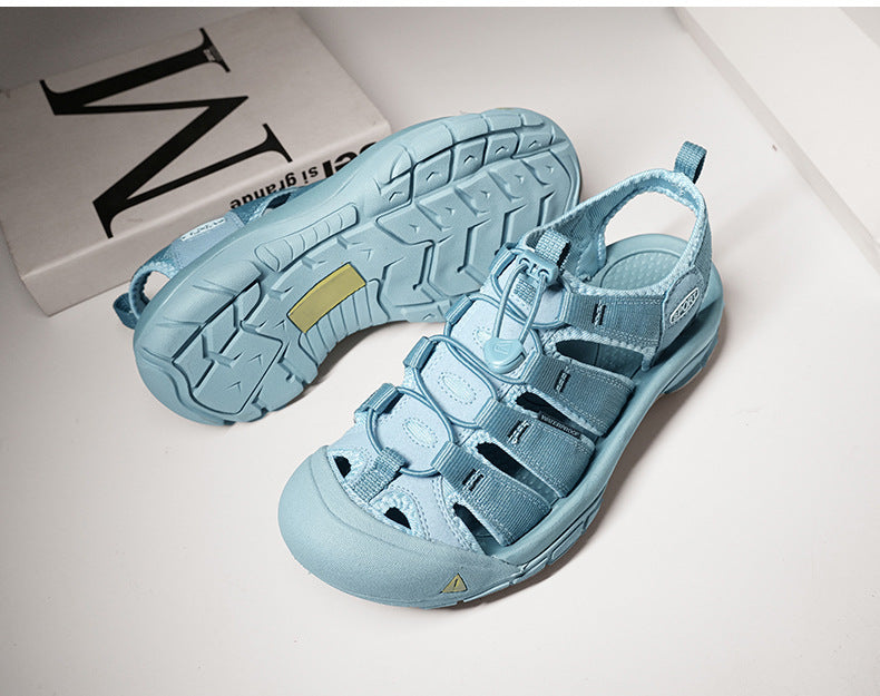 Men's Thick Bottom Toe Cap Beach Upstream Plus Size Outdoor Casual Shoes