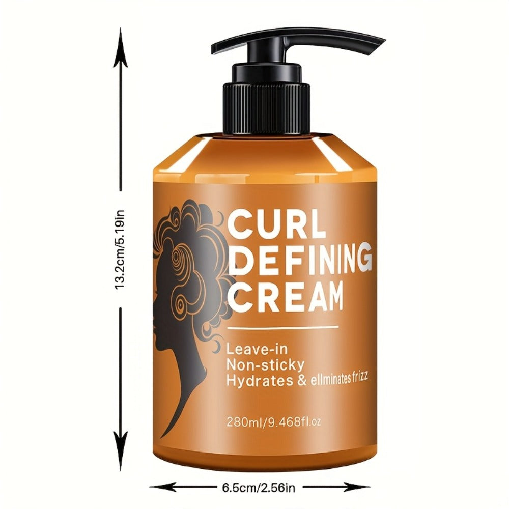 280ml Curl Styling Cream with Argan and Jojoba Oils in an Amber Leave-In Pump Bottle for Wavy Hair — image 5