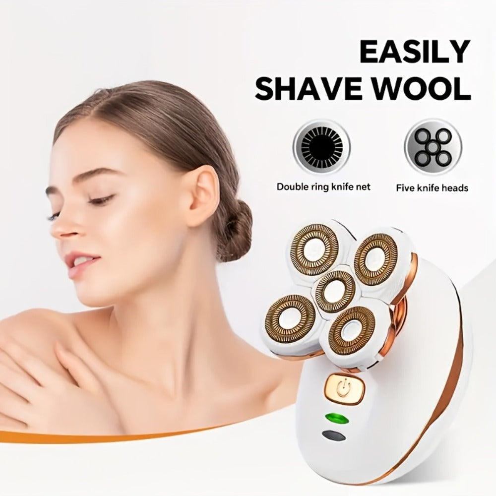 Cordless Electric Razor and Bikini Trimmer for Women, Rechargeable Wet Dry Body Shaver in White or Black — image 2