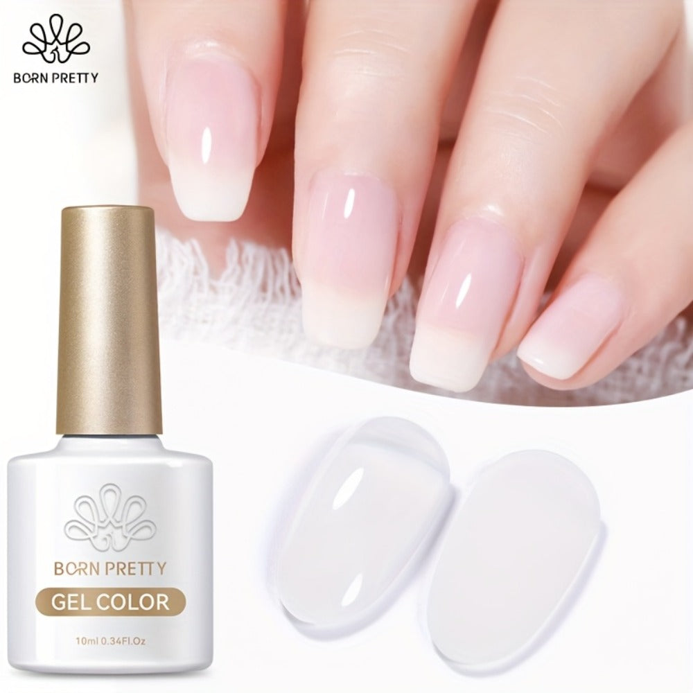 Gel Nail Polish in 10ml Translucent Jelly with 6 Milky, Snow-Glitter and Nude Shade Options — image 18