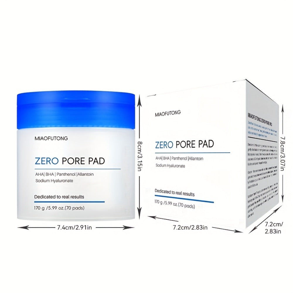 Exfoliating Cleansing Pads with Hyaluronic Acid & Rose Water 70 Count - Dual-Texture Deep for Bath Time, Home Spa and Persona