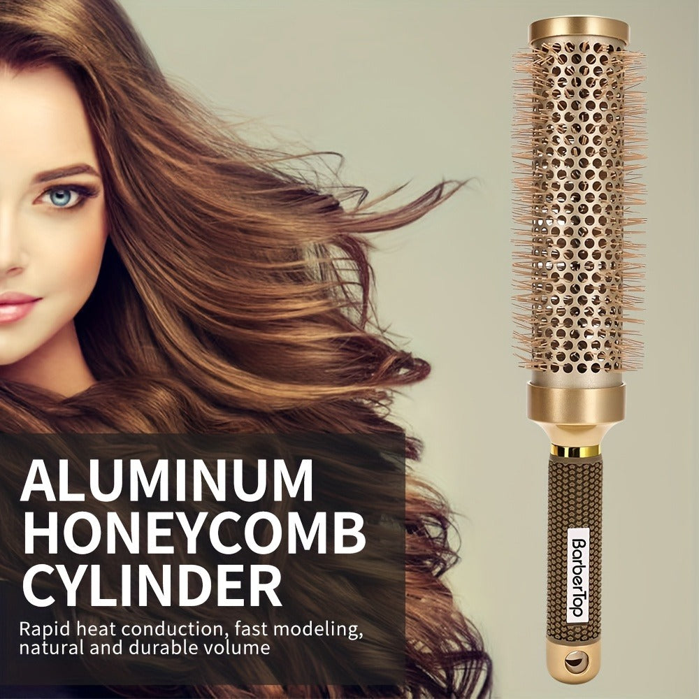 Round Hair Brush Nano Ceramic Ion, Heat Resistant Blowout Styling Roller Comb for Voluminous Bangs — image 2