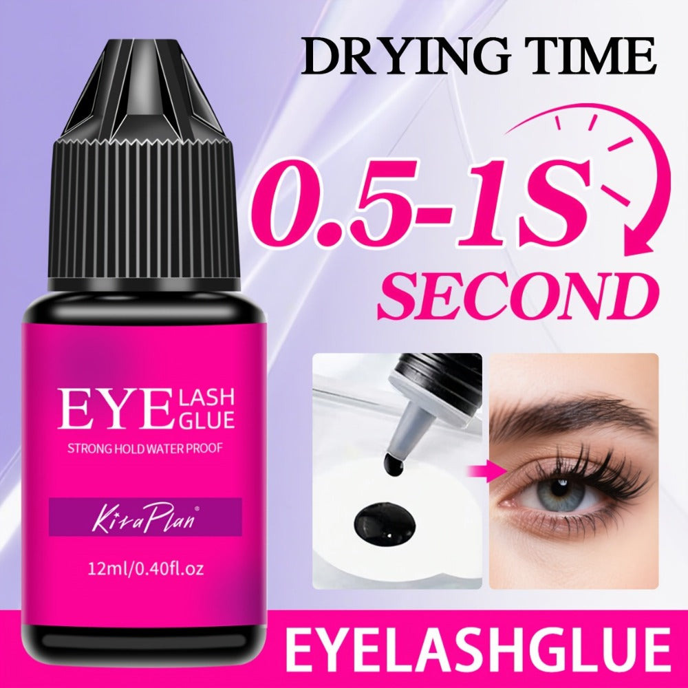 2-Pack Lash Extension Glue, Ultra Fast Dry 0.5, 1s, 6, 7 Week Retention, Black Eyelash Adhesive — image 1
