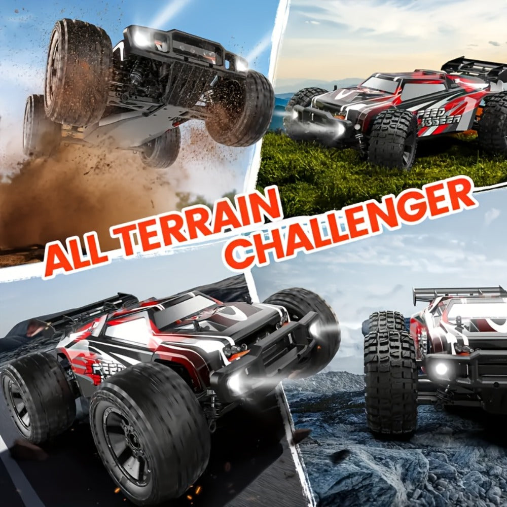 Remote Control Car, Red 4WD Monster Truck with 2.4GHz Control, Large Off-Road Tires and Four-Wheel Drive Layout — image 7