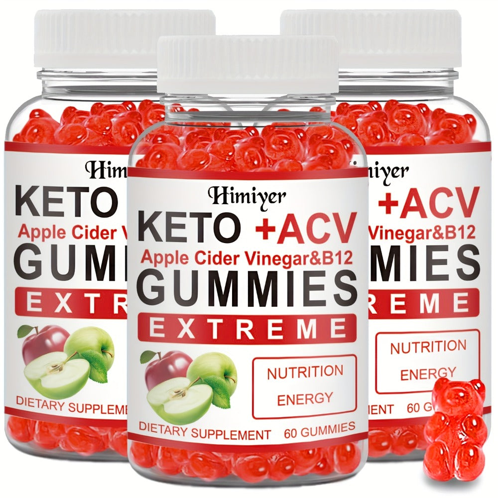 Apple Cider Vinegar Gummies with Pomegranate, Beet Juice & Vitamin B12, Keto ACV Gummies for Weight Management — image 5