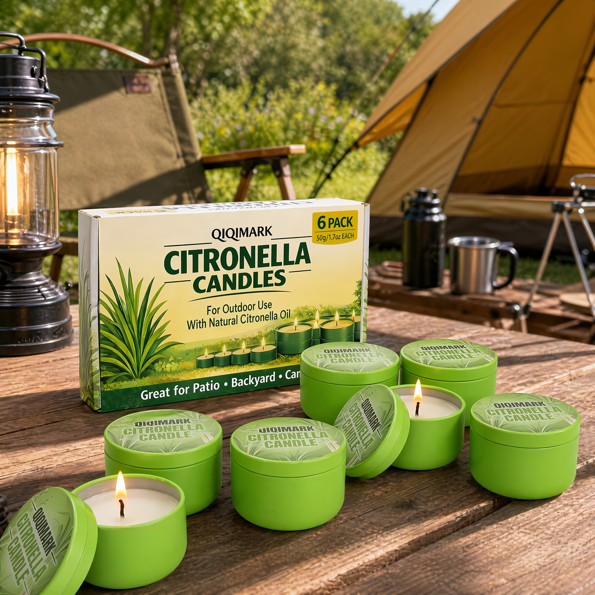 Citronella Candles Outdoor 6 Pack - 1.7 Oz Each, Burn Time, Infused with Citronella Essential Oil for Patio — image 7