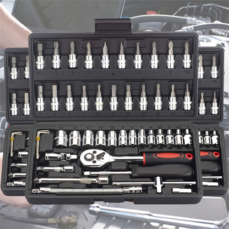 Automotive Socket and Hand Tool Kit in 45-Piece Case or 898-Piece Rolling Cabinet Checkout Options — image 1
