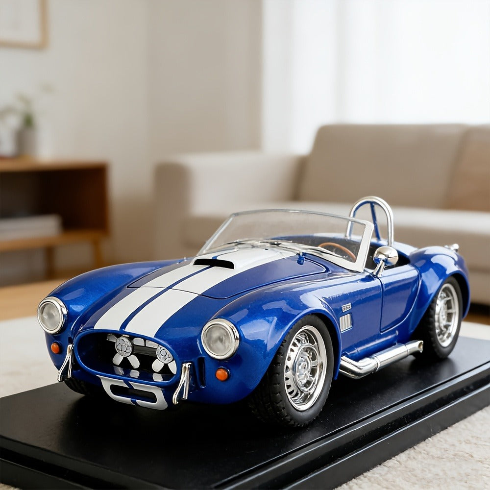 Shelby Cobra 1:22 Scale Zinc Alloy Diecast Model Car, Collector-Grade Exhibition-Quality Replica with Openable Doors — image 