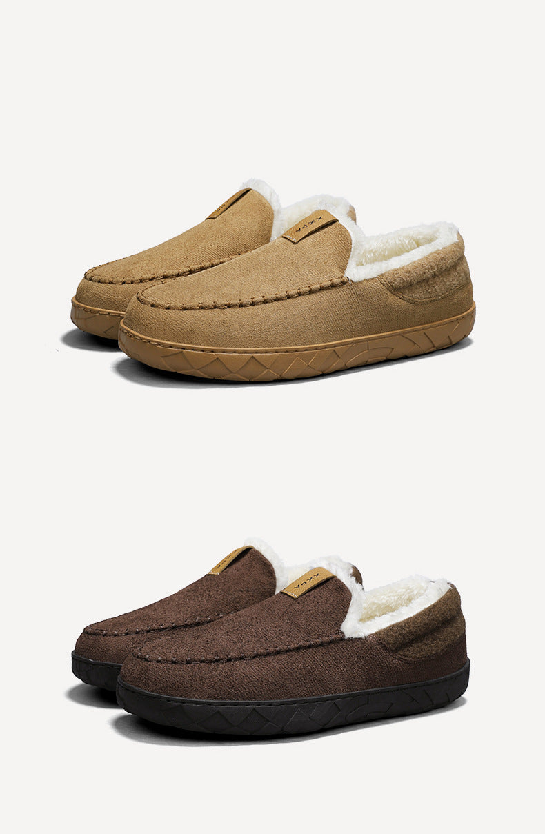 New Mens Slip-on Snow Boots With Fleece Lining For Extra Warmth In Winter
