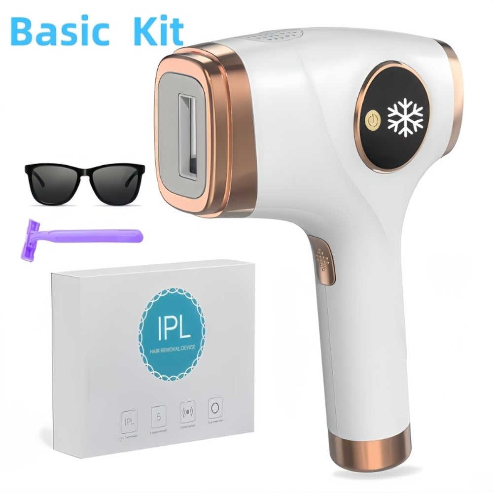 IPL Hair Removal Device Sapphire Ice Cooling Painless 999900 Flashes 9 Modes – At-Home Permanent Hair Reduction for Women Men