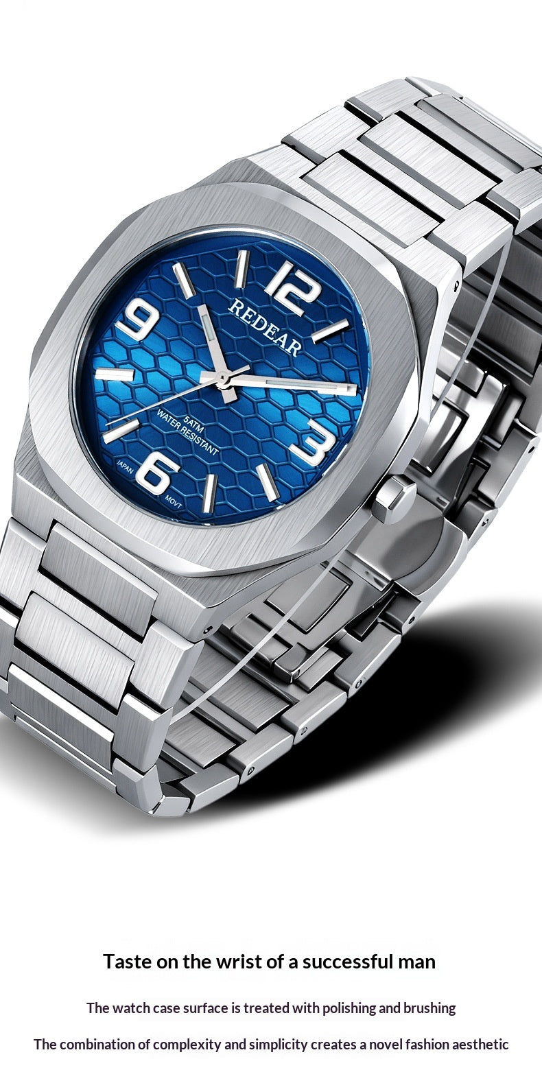 Mens Watch With Japanese Movement Non-mechanical Water-resistant