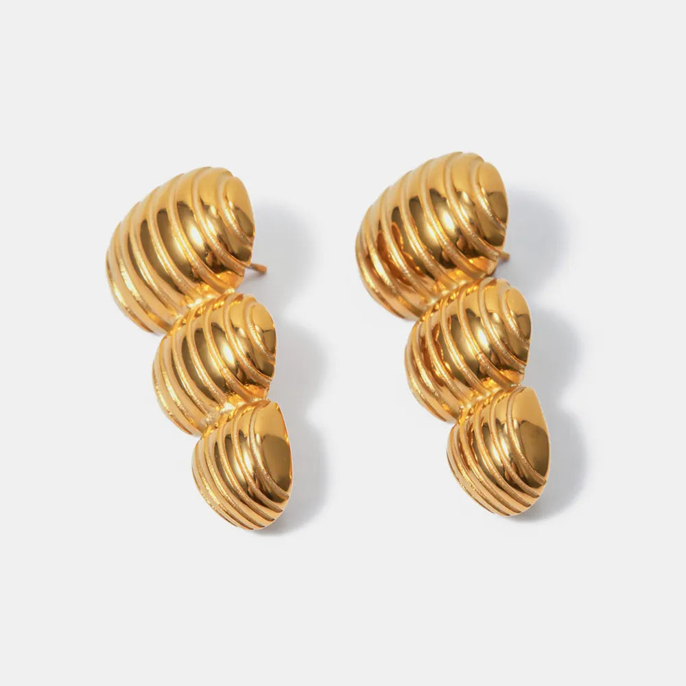Stainless Steel Geometric Stud Earrings - V.I.P Digital Presence
