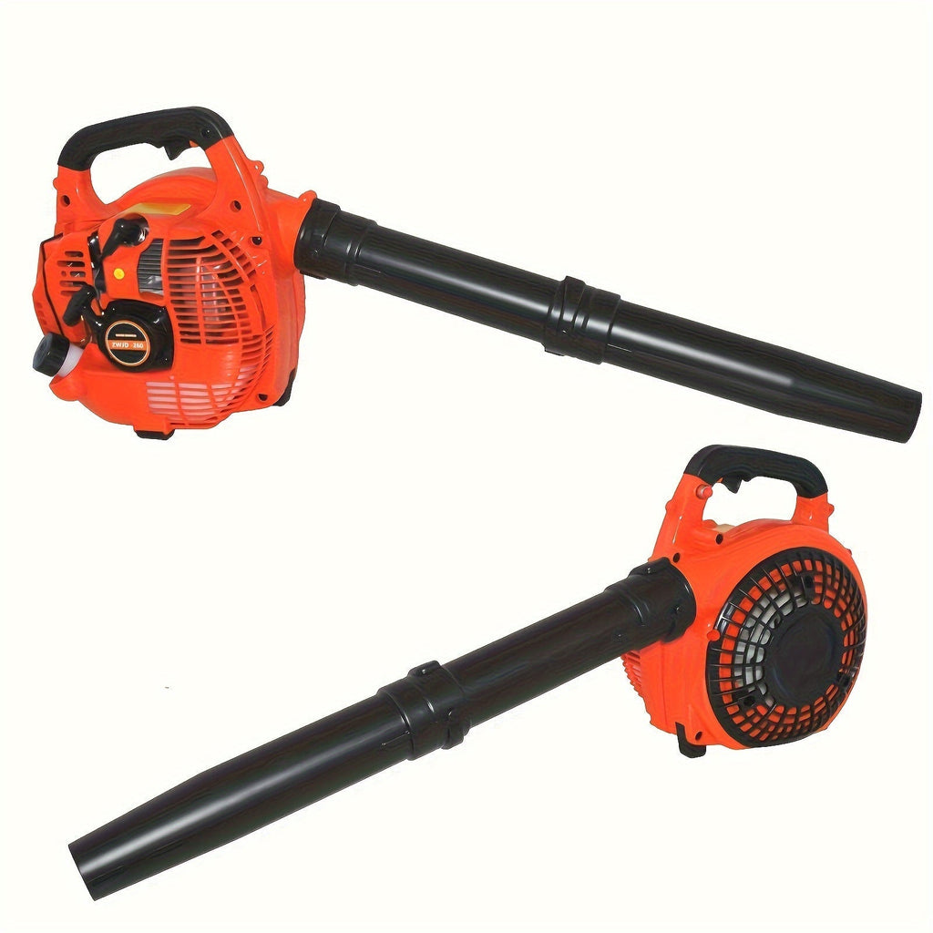 26CC Two-Cycle Gas Leaf Blower in Orange with Handheld Body, Two Straight Tubes, Fuel Container and Funnel — image 2