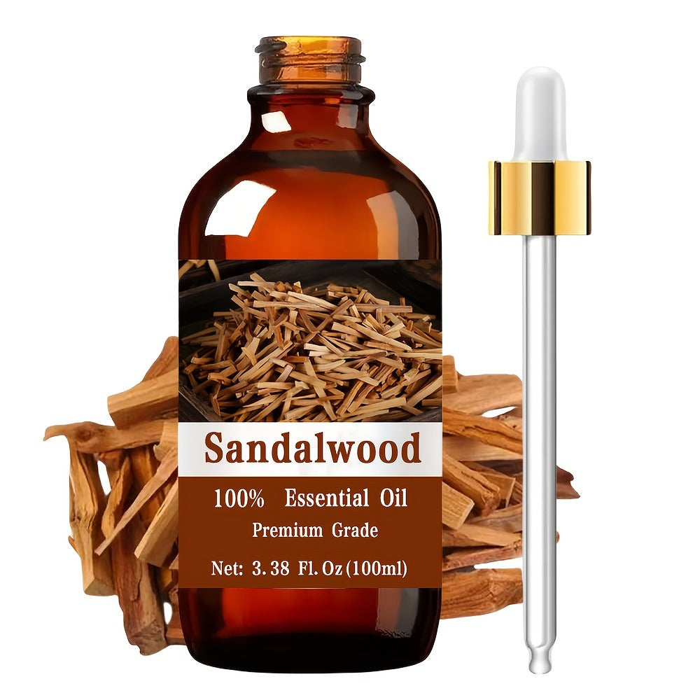 Essential Oil Sandalwood Warm Woody Aroma in 100ml Bottle for Diluted Topical, Diffuser and Massage Use — image 1