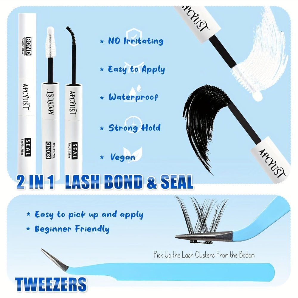 Fairy Lash Clusters Kit in a Spiky Wet-Look Manga Anime C Curl Design for Individual Eyelash Extensions at 8mm-18mm — image 9