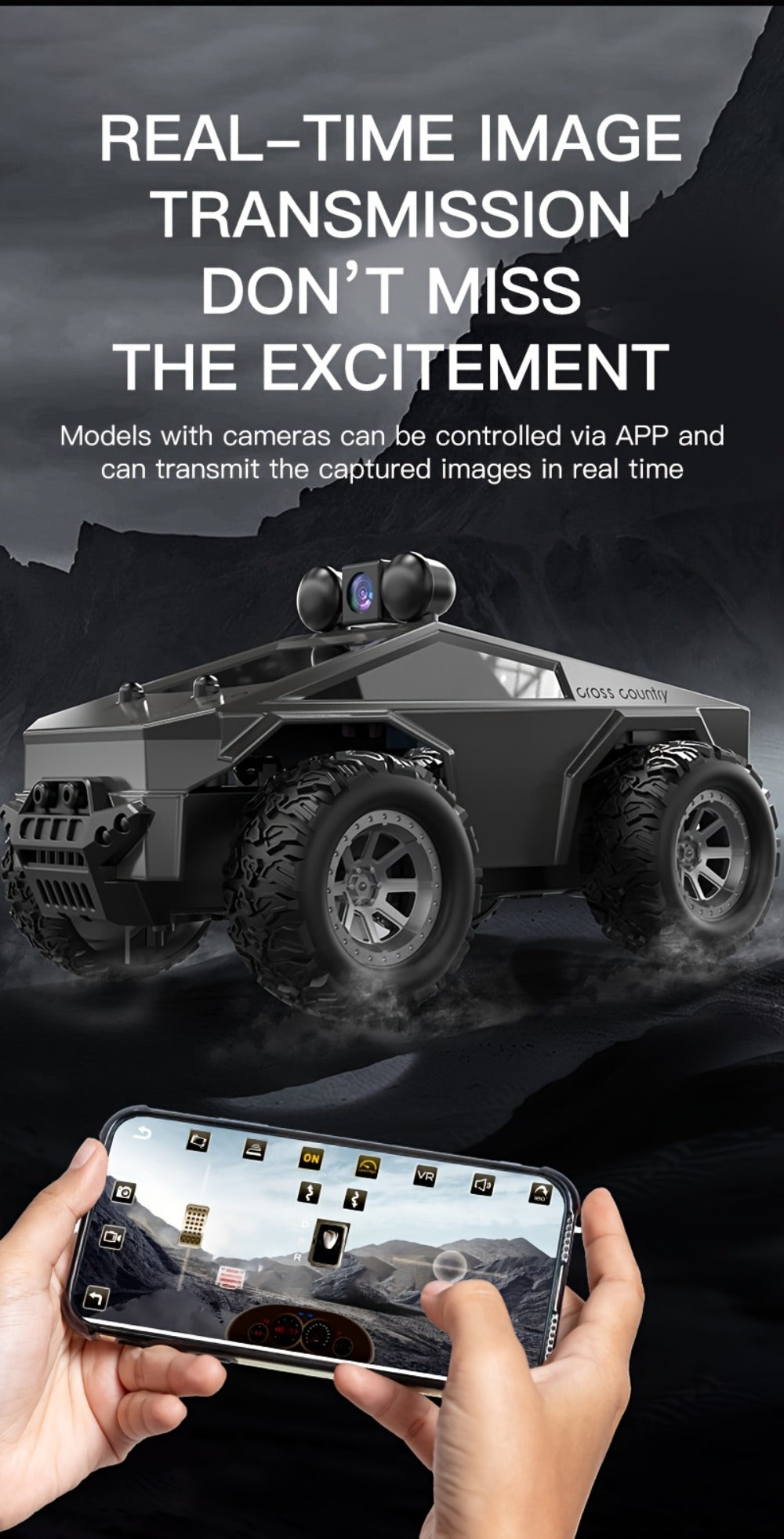 RC Off-Road Pickup Truck 1:28 Scale with 480P HD Camera, 2.4GHz App Control & Virtual Reality Function — image 22
