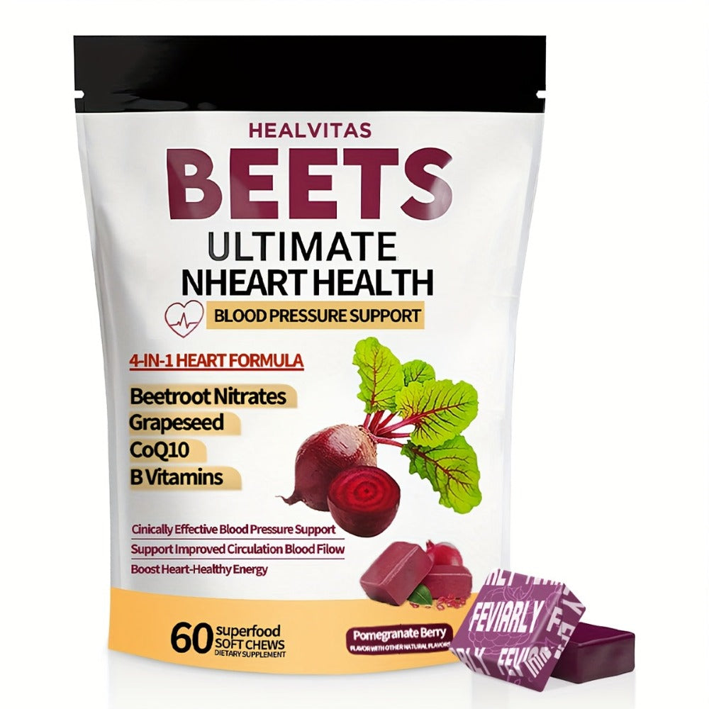 Beetroot Gummies with CoQ10 & Multi-Vitamins, 4-in-1 Heart Health & Blood Pressure Support Supplement — image 12