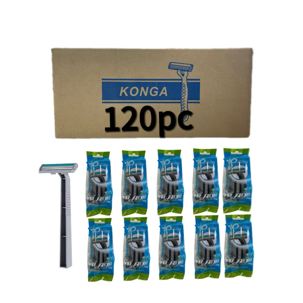 Disposable Razors Bulk 120 Pack Double Blade Stainless Steel – Fresh Smooth Close Shave for Men & Women, Face Legs Underarms 
