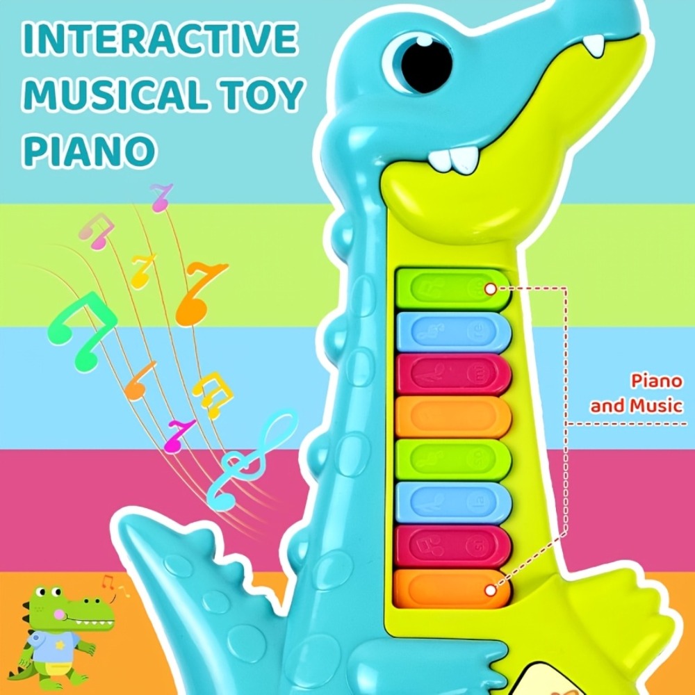 Educational Piano Guitar Toy for Toddlers 1-2 Years, Baby Musical Toy with Animal Sounds & Lights — image 3
