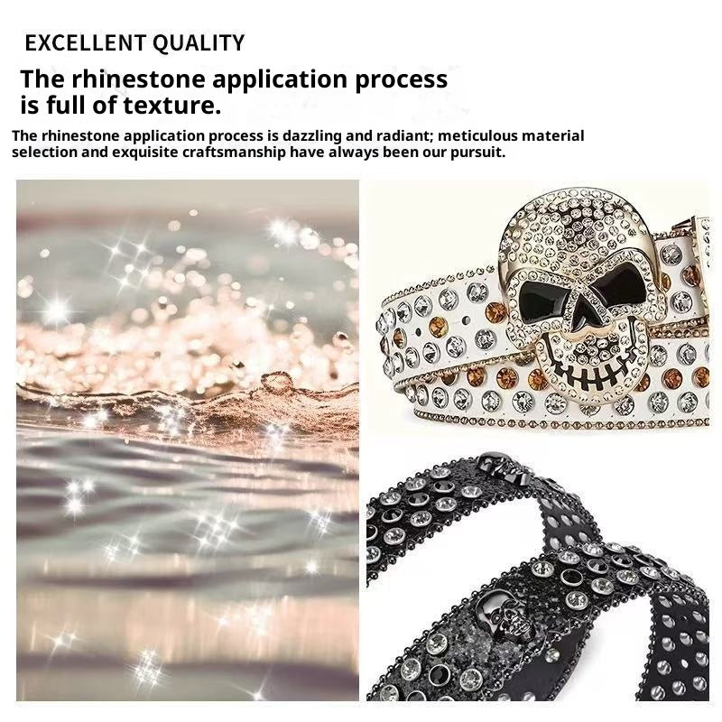 Halloween Subculture Skull Hip Hop Decoration Belt