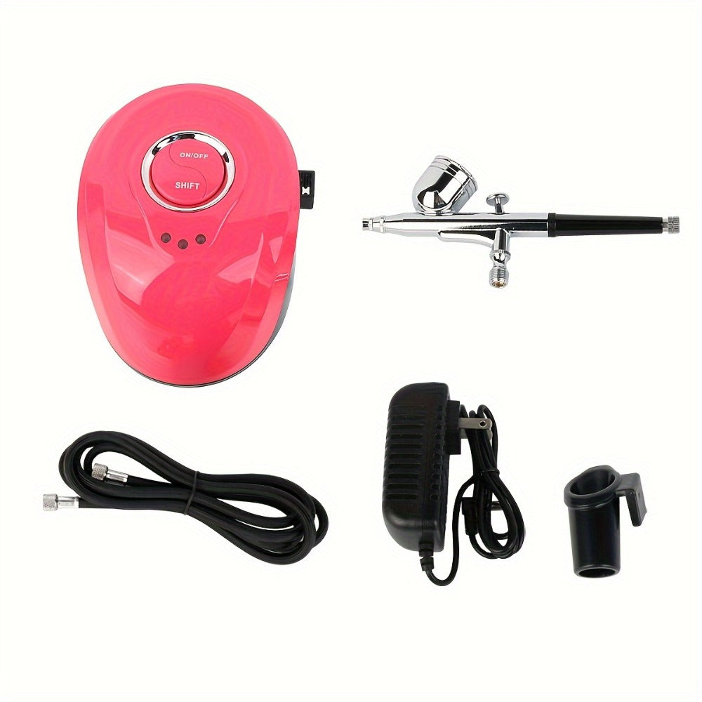 Mini Air Compressor and Airbrush Kit with White or Red 19B Model Options and 120 x 90 x 70 mm Pictured Base — image 10