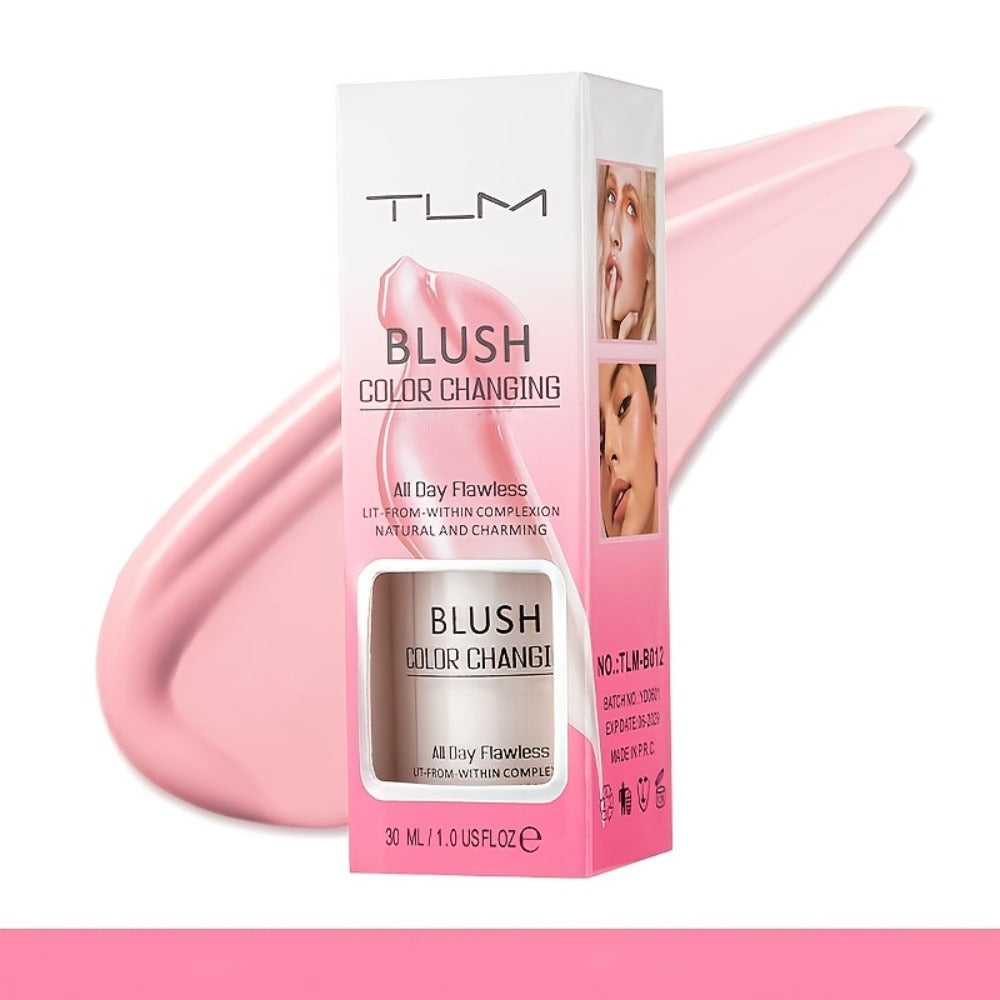 Liquid Foundation and Blush Combo Set for Women – Buildable Coverage Natural Finish Makeup Base, Easy to Apply, Suits All Ski