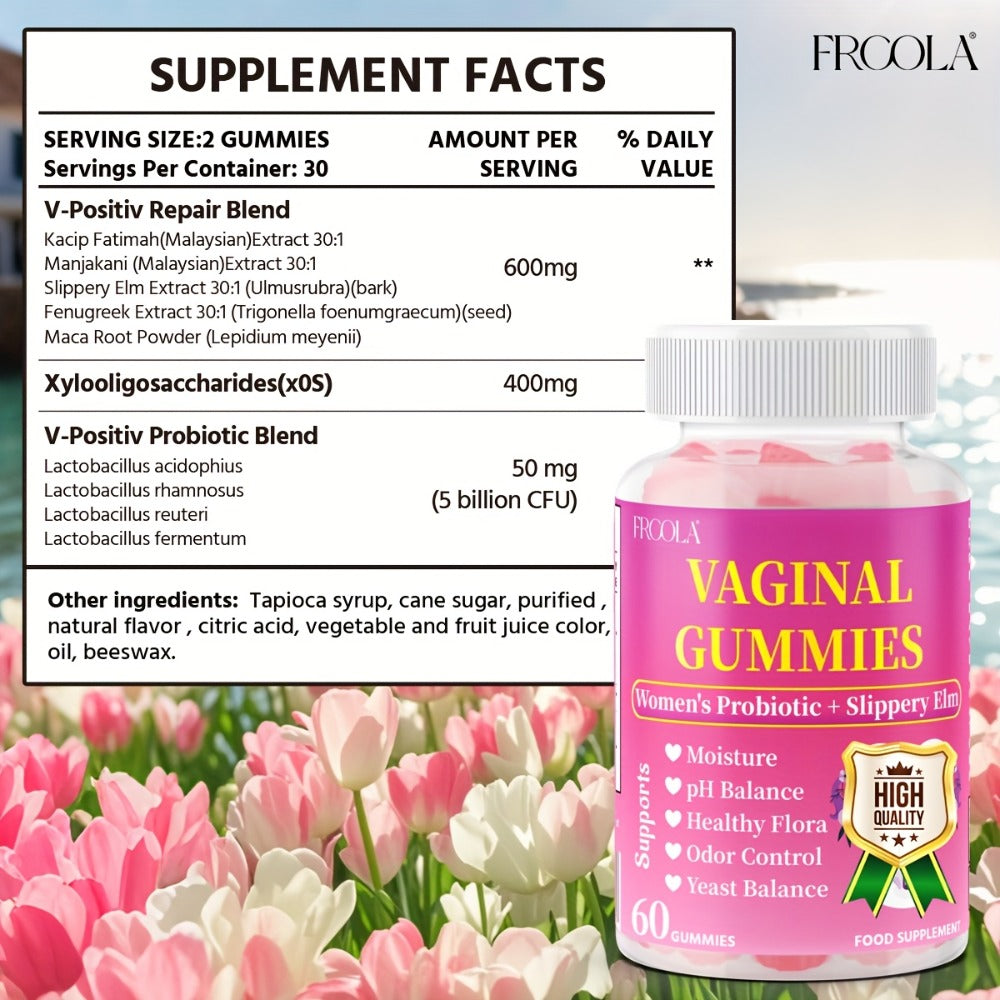 Feminine Private Care Gummies with Kacip Fatimah Fenugreek Maca Root Slippery Elm Manjakani Probiotic Blend — image 2