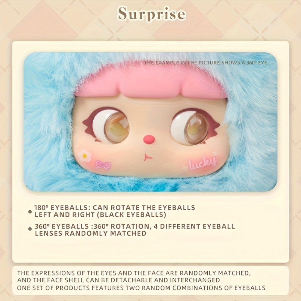Plush Toy Kawaii Rabbit with Detachable Face Panel and Assorted Character Styling for Display — image 12