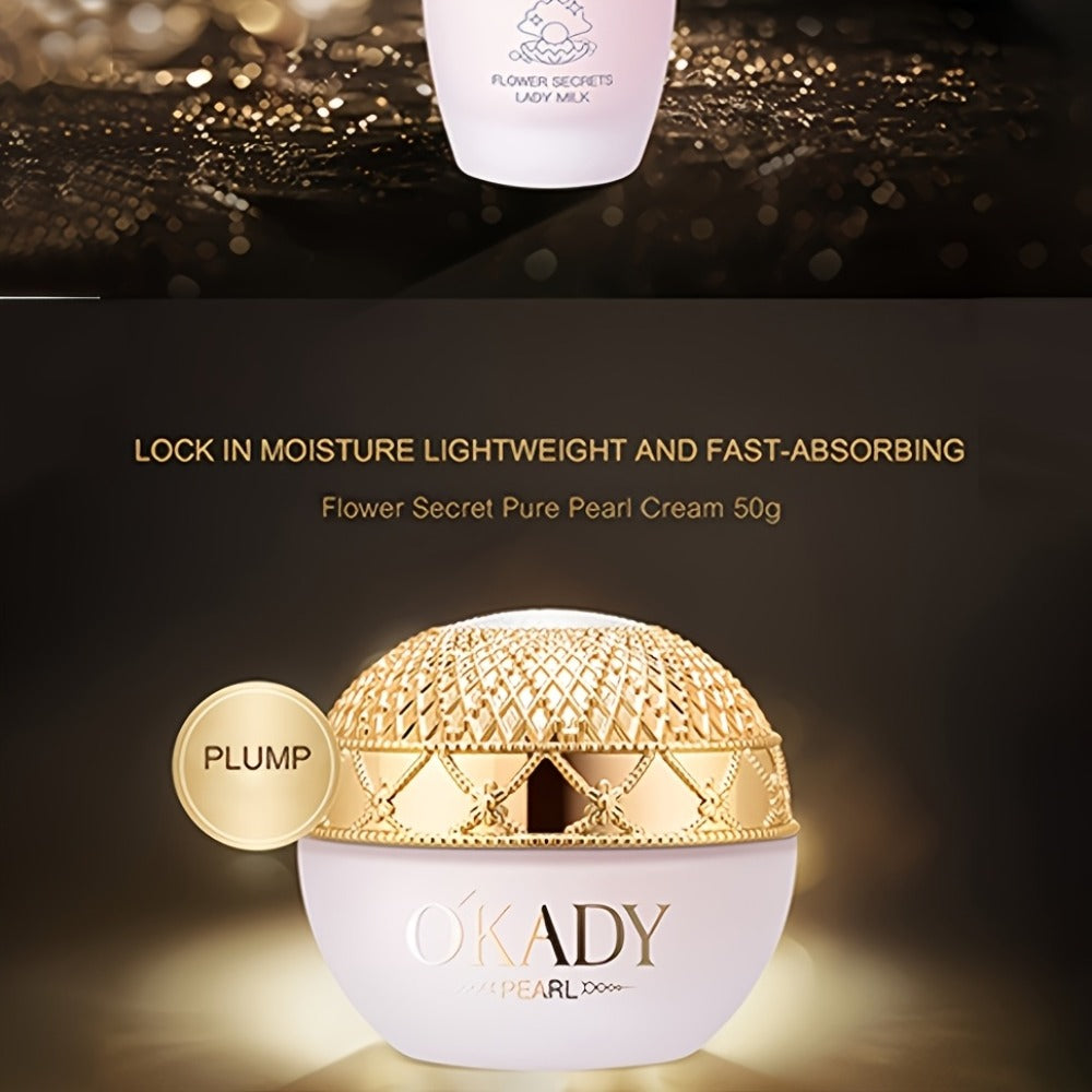 7-Piece Pearl-Themed Skincare Gift Set with Coordinated Facial-Care Bottles and Jars in a Fitted Box — image 19