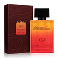 Cologne Eau de Parfum for Men YCZ LOVE'S RED 1.7 fl oz Spray with Red Glass Bottle and Box — image 14