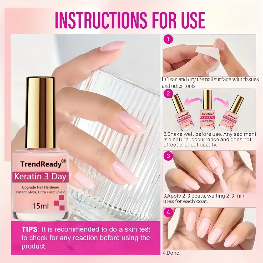 Pink-Label Nail Care Coating Two-Pack in 15 ml Square Bottles with Gold Caps and Brush Applicators — image 10