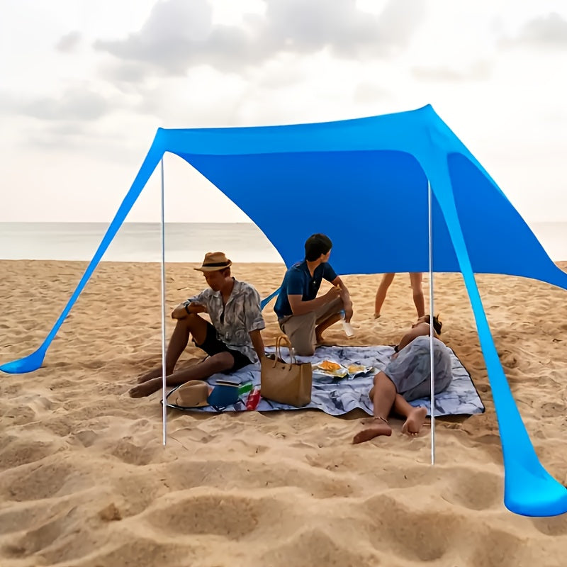 Beach Canopy Pop Up Sun Shelter Large 4-6 Person Portable Outdoor for Garden, Patio and Yard Use — image 3
