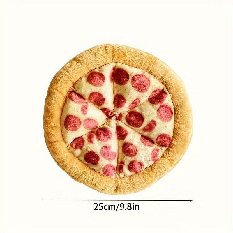 Dog Toy Pizza or Donut Plush with Built-In Squeaker and One or Two-Piece Pack Options for All Breeds — image 2