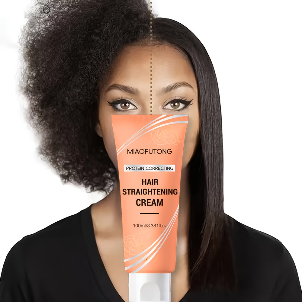 Smoothing Hair Straightening Cream with Protein & Keratin, Deep Frizz Control Treatment for All Hair Types — image 11