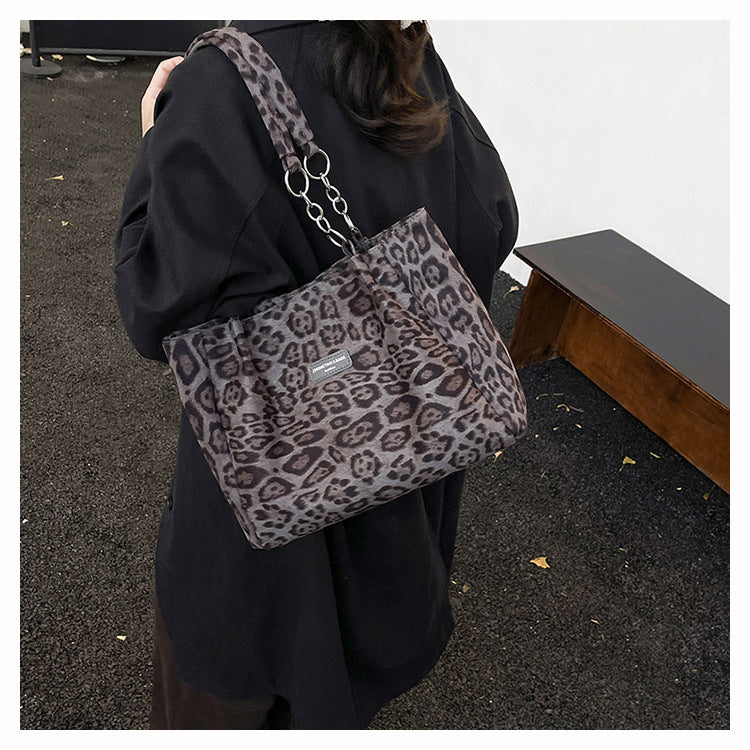 Leopard-print Tote Bag For Women 2025s Latest Trendy Style