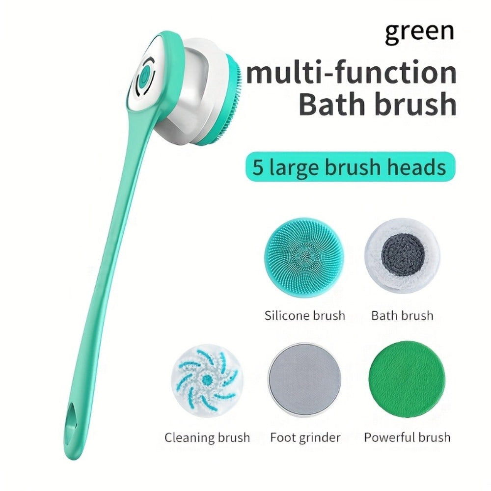 Electric Body Scrubber with Long Handle for Back Face and Full Body — image 3