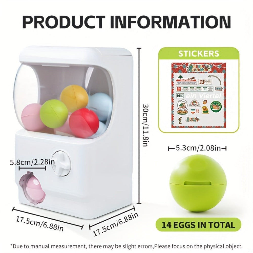 Gachapon Machine for Home, Mini Capsule Toy Vending Machine Novelty Gift for Kids Adults Couples Anniversary Birthday Party C