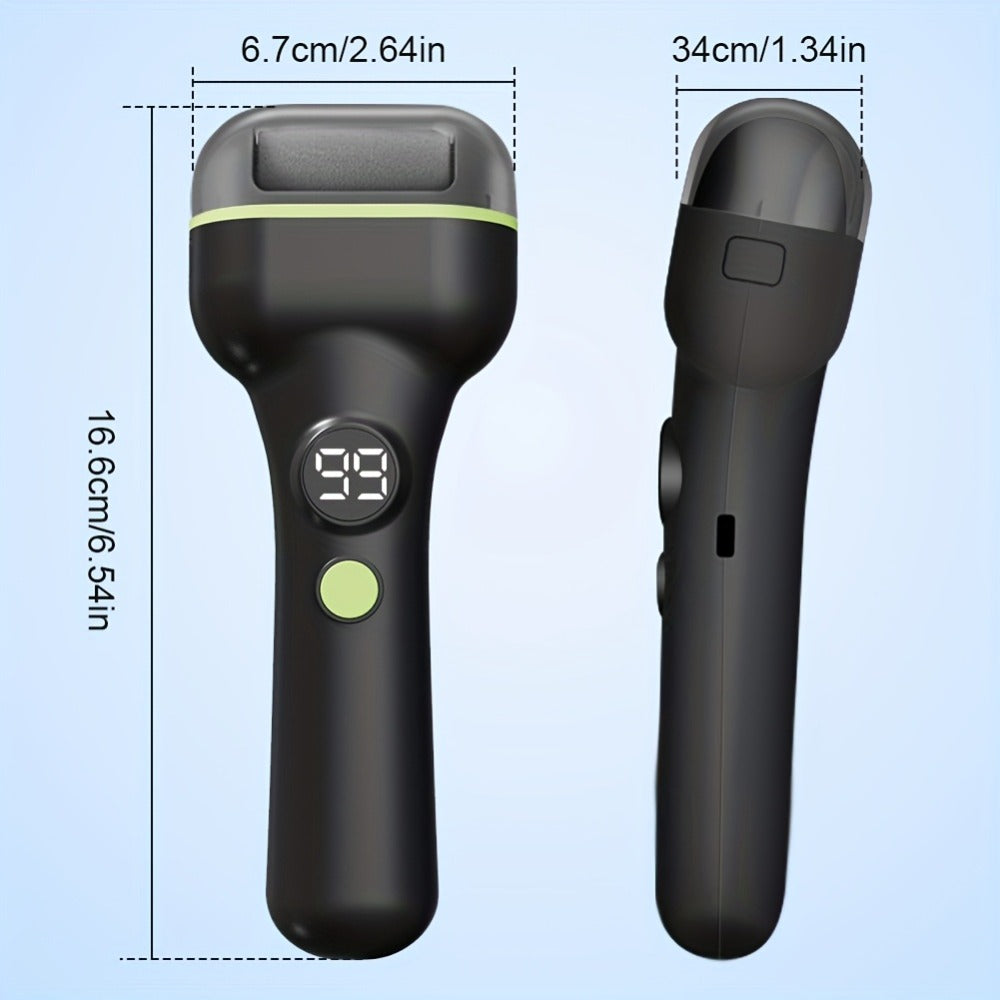 Foot Callus Remover Electric Rechargeable 3 Interchangeable Grinding Heads LCD Display Portable Electronic — image 6