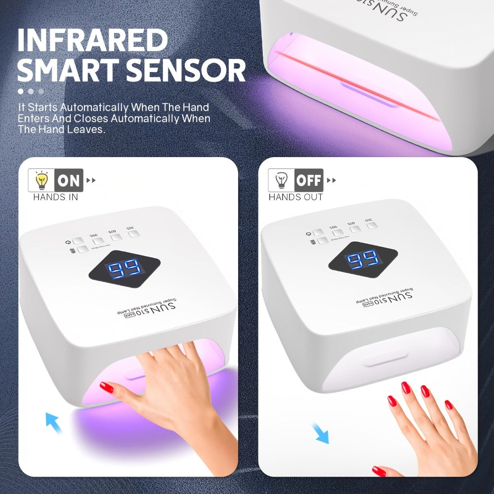 Rechargeable UV LED Nail Lamp 30 Beads, Professional Gel Nail Curing Light Cordless with 3 Timer Settings — image 2