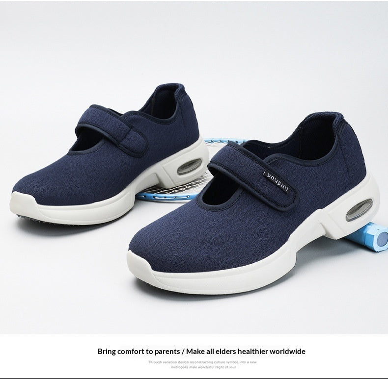 Walking Large-size Dad Widened Mom Mid- To Late-life Single-layer Shoes