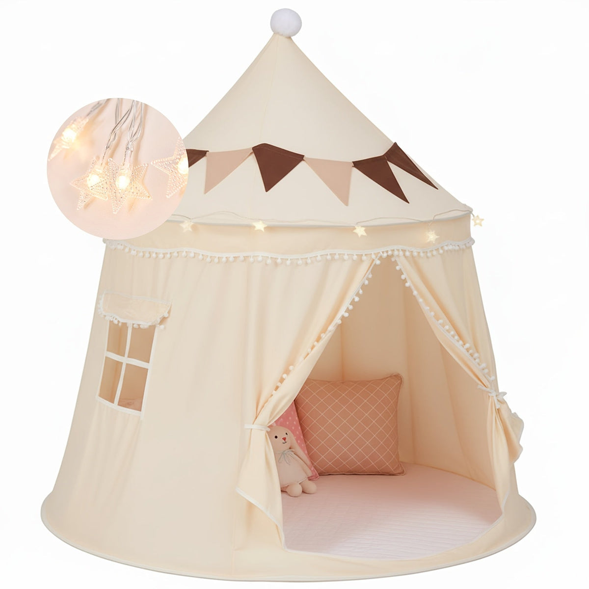 Pop-Up Dome Pet Tent in Three Colors with Basic or Mat, Star Lights and Flag Accessory Options — image 15