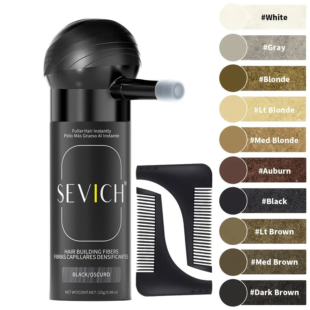 Hair Thickening Fibers Set 2-in-1 with Applicator Spray - Instant Volume & Fuller Look for Thinning Hair — image 1