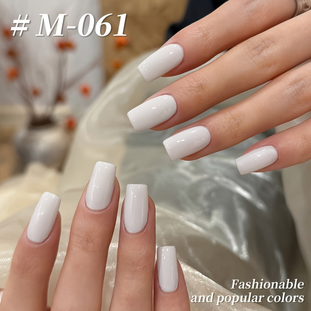 Gel Nail Polish 6-Color Gentle White Set with Milk-Tea, Cherry-Blossom Pink and Soft Shades for UV/LED Soak-Off Cure — image 