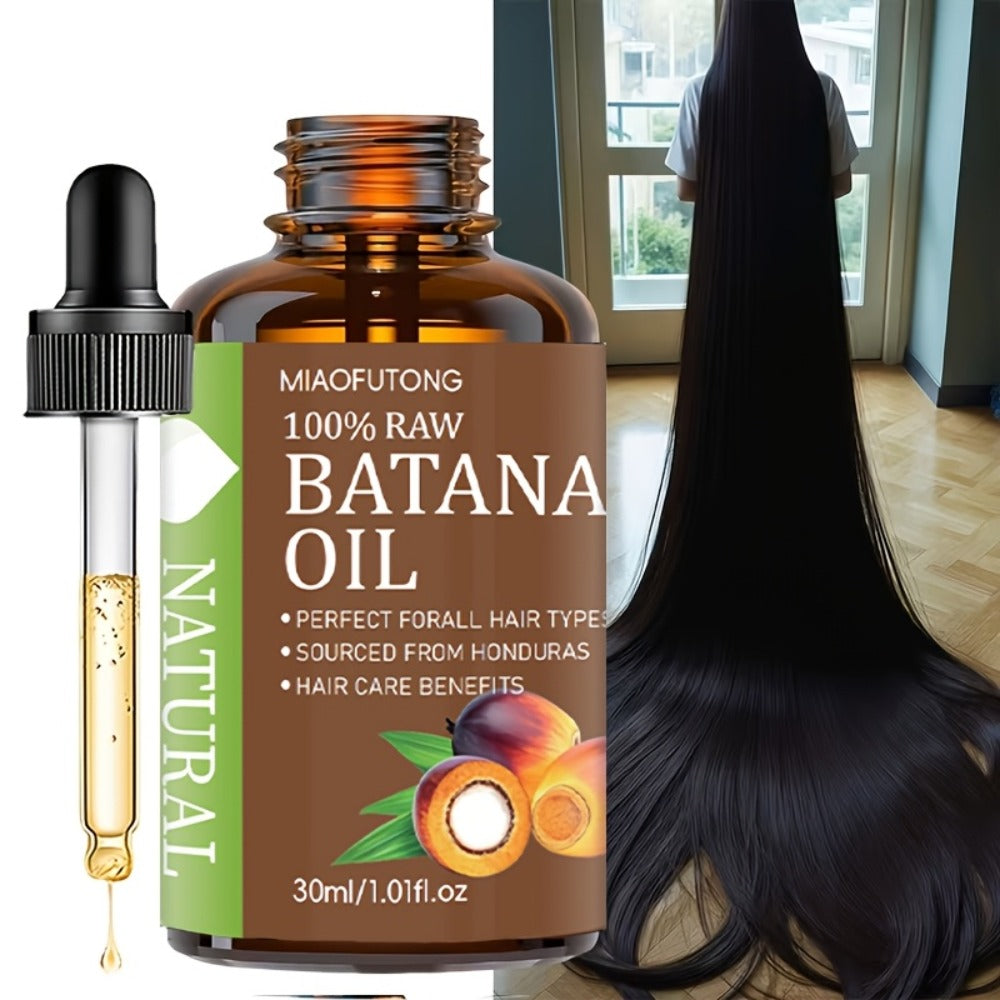 Hair Oil MIAOFUTONG Batana 30ml Amber Dropper Bottle with 1.01fl oz Label for Hair and Scalp Application — image 3