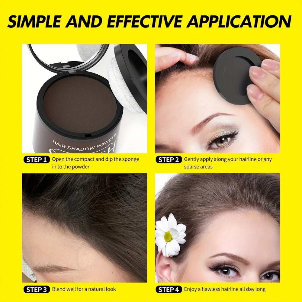 Hair Root & Hairline Concealer Powder Kit with Brush, Instant Coverage for Thinning Hair, Receding Hairline & Bald Spots — im