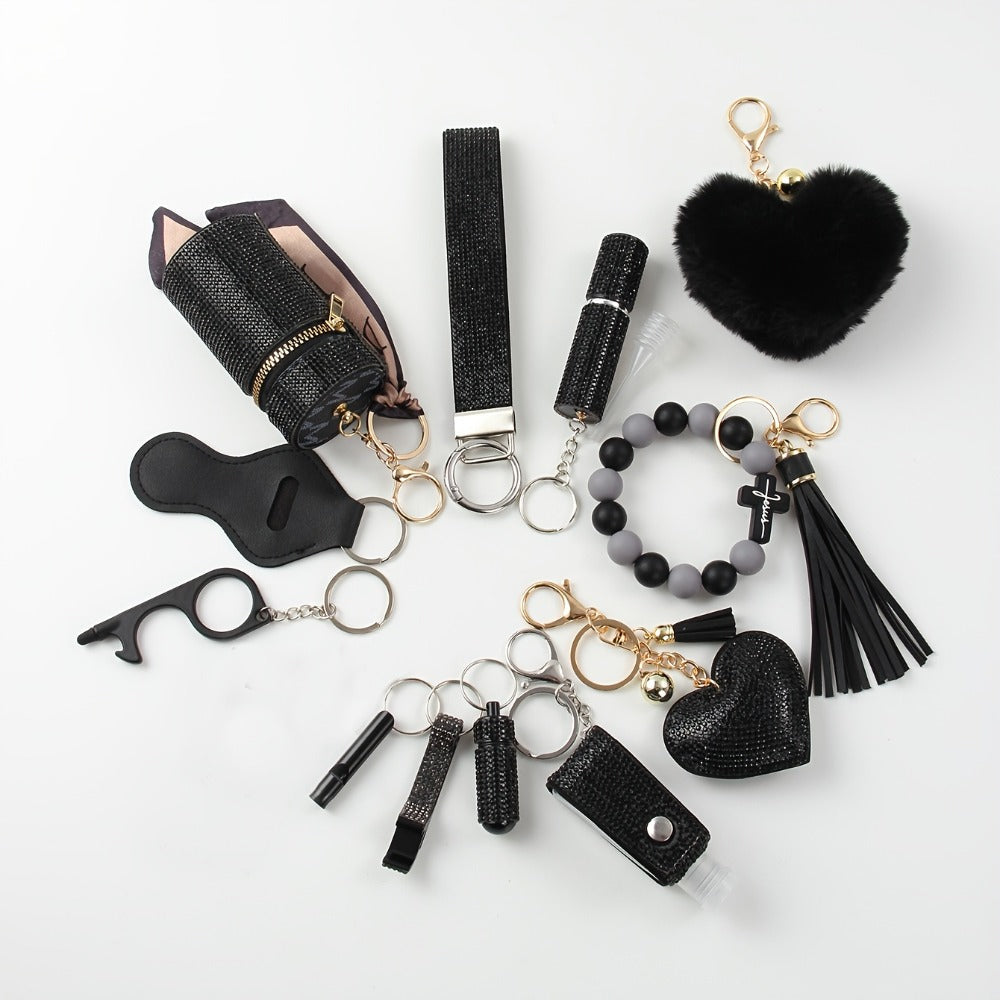 Rhinestone Keychain Set for Women 13-Piece with the Listed Color, Size or Set Options for Everyday Use — image 2
