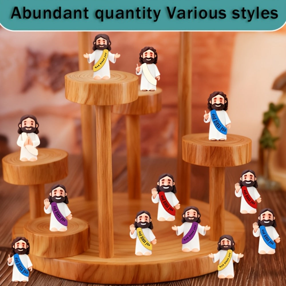 Mini Jesus Figurines for Halloween Trunk-or-Treat 50/100/150pcs – Colorful Bulk Religious Statues 5 Colors — image 4